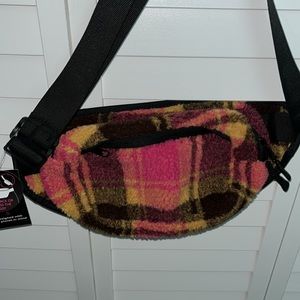 Fleece Plaid Fanny Pack Nwts